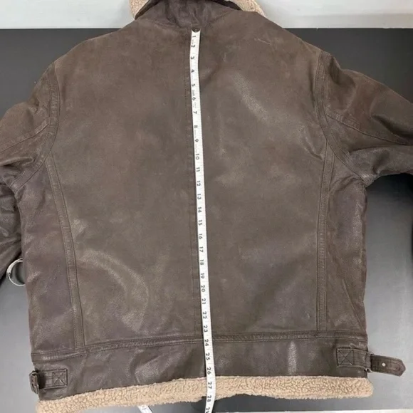 Royal Air Force XL men’s B3 style genuine leather, shearling jacket EUC - Picture 15 of 16